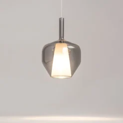 Lampade A Sospensione-Maytoni duality lampada a sospensione per isola cucina in vetro fume'
