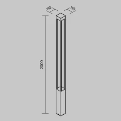 Lampioni Da Giardino-Maytoni elbe lampione alto da giardino led 3000k ip65 nero