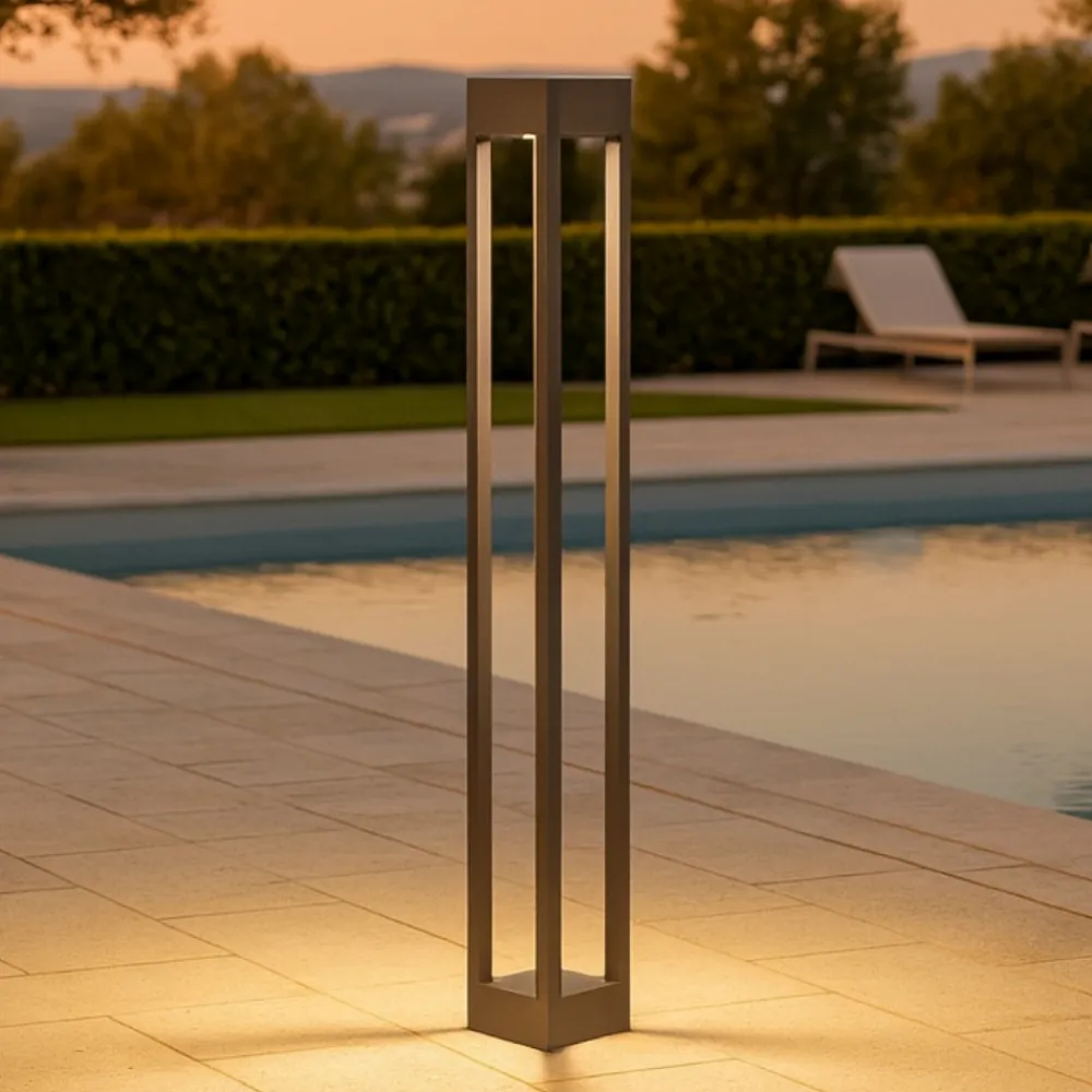 Lampioni Da Giardino-Maytoni elbe lampione da giardino led 3000k ip65 design minimal