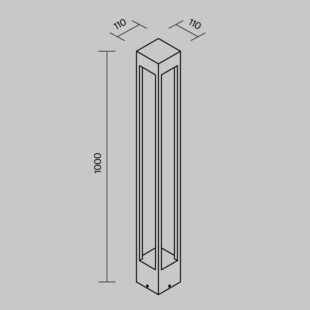 Lampioni Da Giardino-Maytoni elbe lampione da giardino led 3000k ip65 design minimal