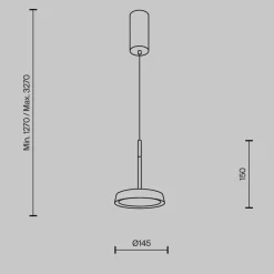 Lampade A Sospensione-Maytoni el lampada a sospensione per cucina minimal led 3000k