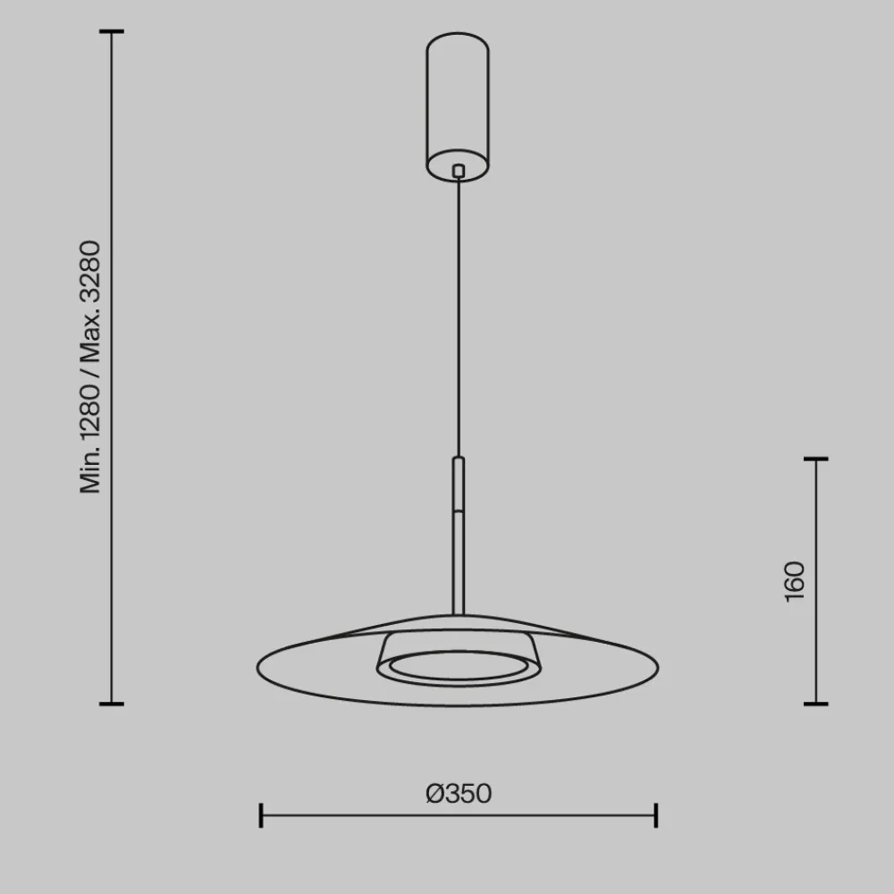 Lampadari Cucina-Maytoni el lampadario da cucina led 12w 3000k minimal