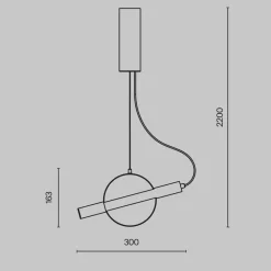 Lampade A Sospensione-Maytoni enigma lampada a sospensione led 5w 3000k design originale