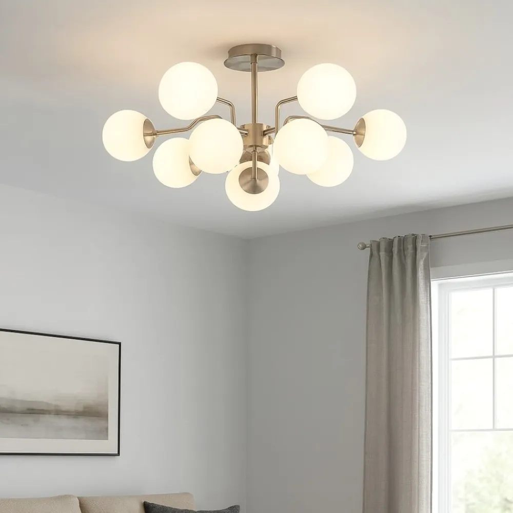 Plafoniere Moderne-Maytoni erich plafoniera moderna colore argento 10 luci