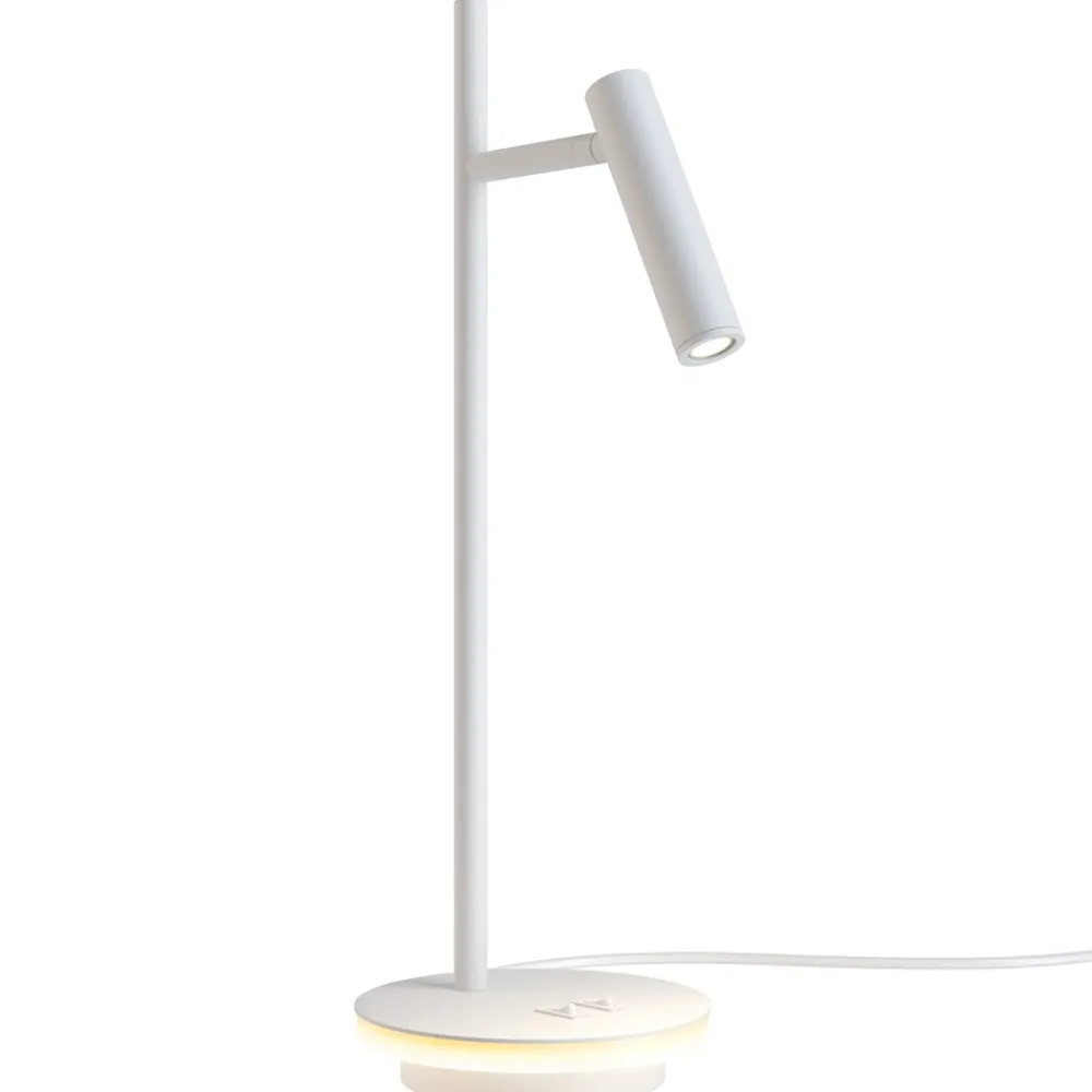 Lampade Da Tavolo-Maytoni estudo lampada da tavolo bianca moderna led 3000k