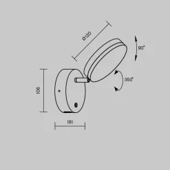 Applique Da Parete-Maytoni fad applique da parete led 6w 3000k orientabile