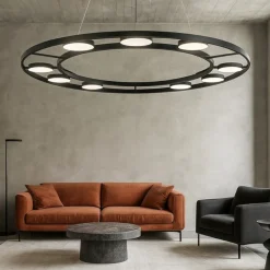 Lampadari Moderni-Maytoni fad lampadario led 63w 3000k per soggiorno