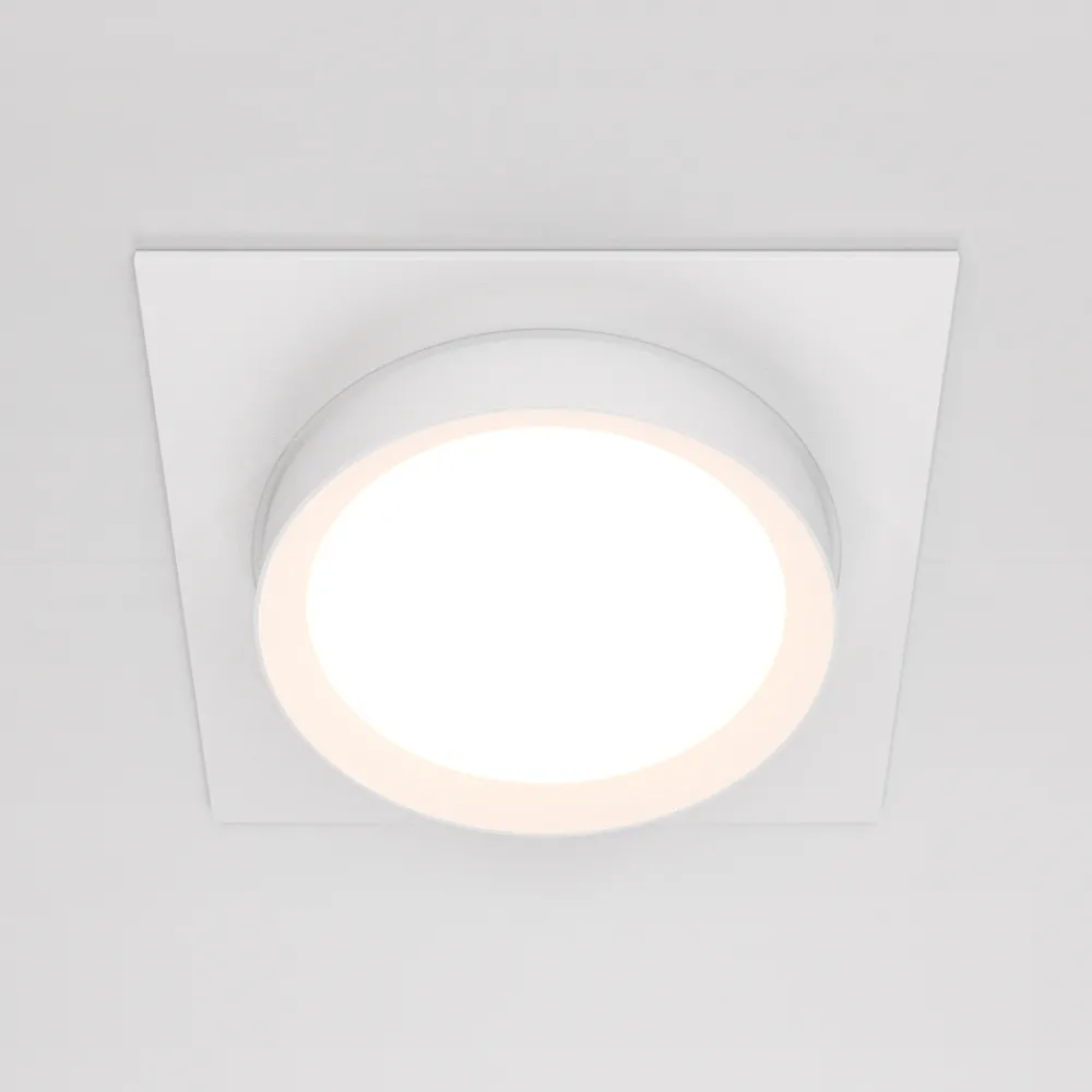 Faretti Da Incasso-Maytoni faretto da incasso a soffitto hoop bianco rotondo gx53