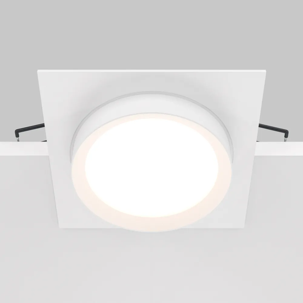 Faretti Da Incasso-Maytoni faretto da incasso a soffitto hoop bianco rotondo gx53