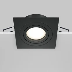 Faretti Da Incasso-Maytoni faretto da incasso aton nero quadrato per controsoffitto orientabile