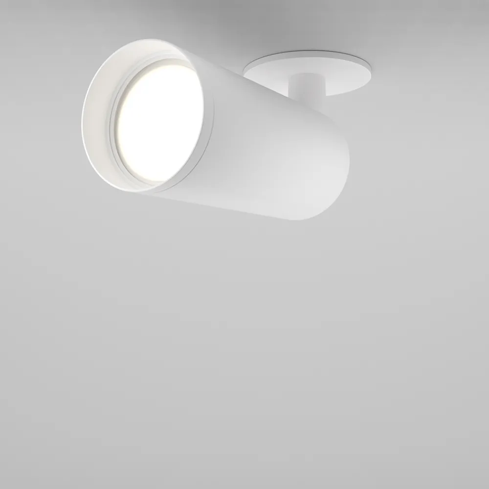 Faretti Da Incasso-Maytoni faretto da incasso focus cilindro bianco orientabile