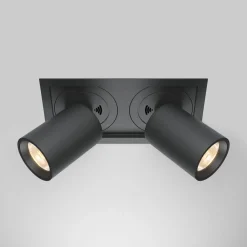 Faretti Da Incasso-Maytoni faretto da incasso nero hidden led 20w 3000k per controsoffitto