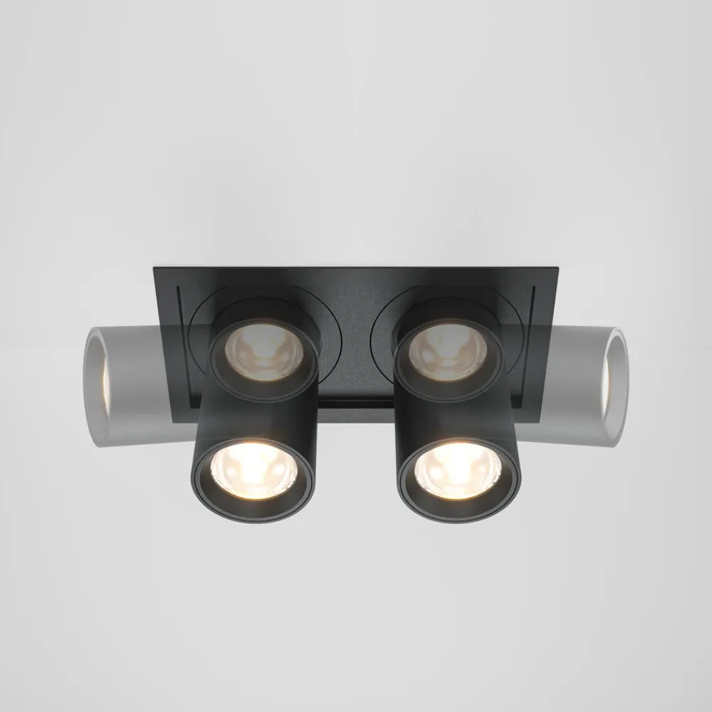 Faretti Da Incasso-Maytoni faretto da incasso nero hidden led 20w 3000k per controsoffitto