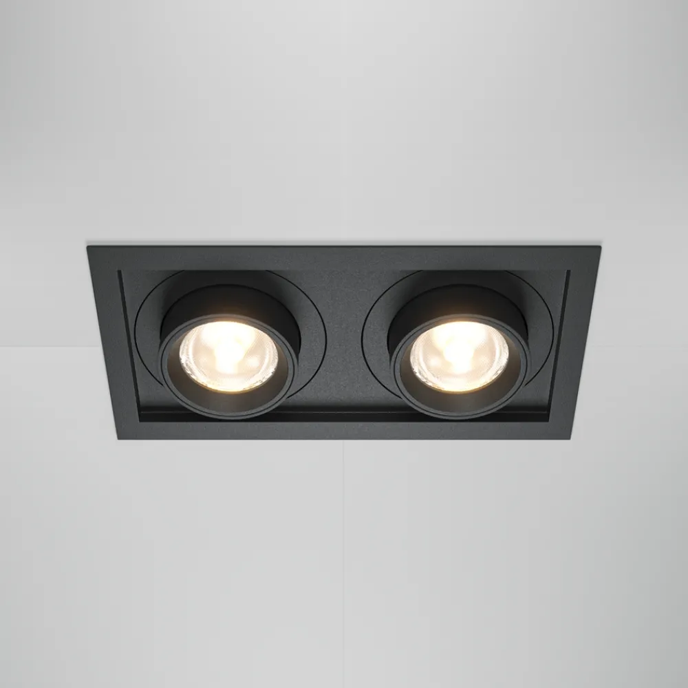 Faretti Da Incasso-Maytoni faretto da incasso nero hidden led 20w 3000k per controsoffitto
