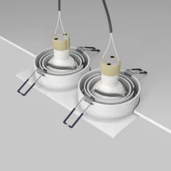 Faretti Da Incasso-Maytoni faretto da soffitto atom cestello da incasso 2 luci bianco