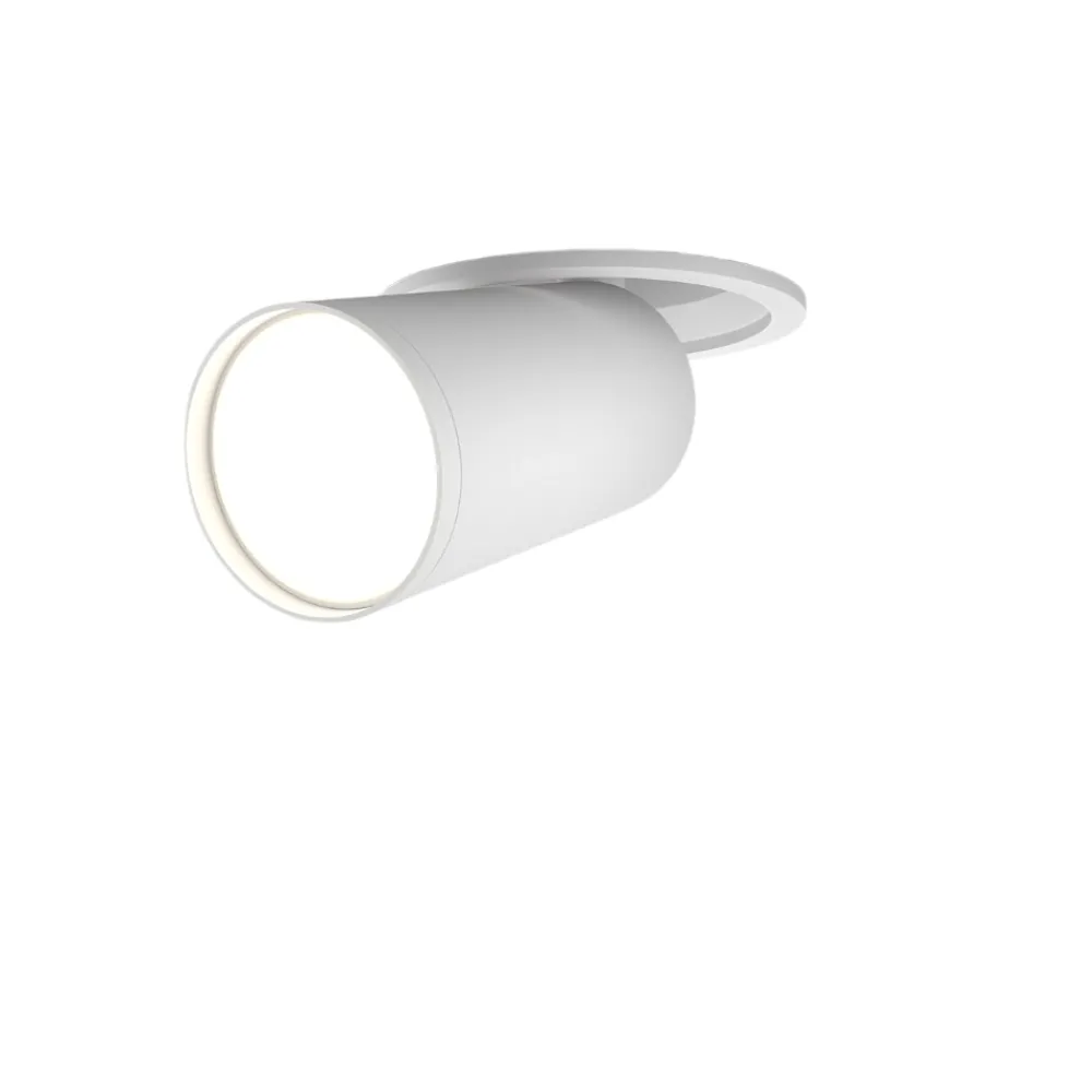 Faretti Da Incasso-Maytoni faretto focus bianco cilindro orientabile da incasso a soffitto