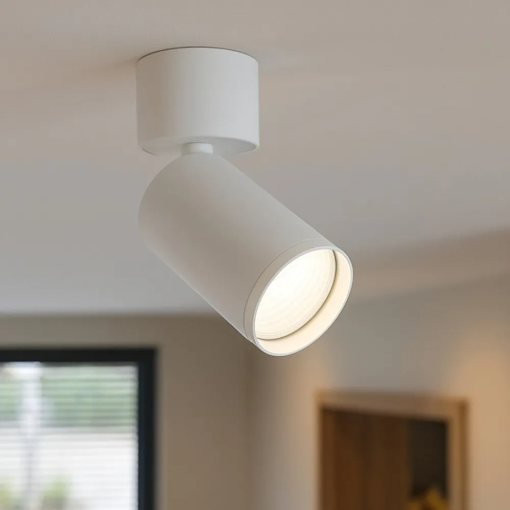 Faretti Da Soffitto-Maytoni faretto led focus bianco cilindro orientabile