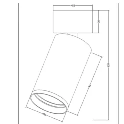 Faretti Da Soffitto-Maytoni faretto led focus bianco cilindro orientabile