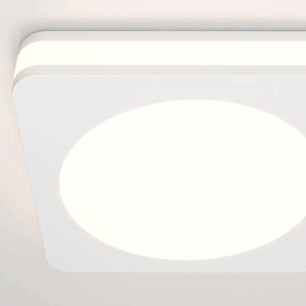 Faretti Da Incasso-Maytoni faretto phanton quadrato bianco da incasso per controsoffitto led 7w 3000k