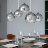Lampadari Moderni-Maytoni fermi lampadario moderno 5 luci con portalampada sferici