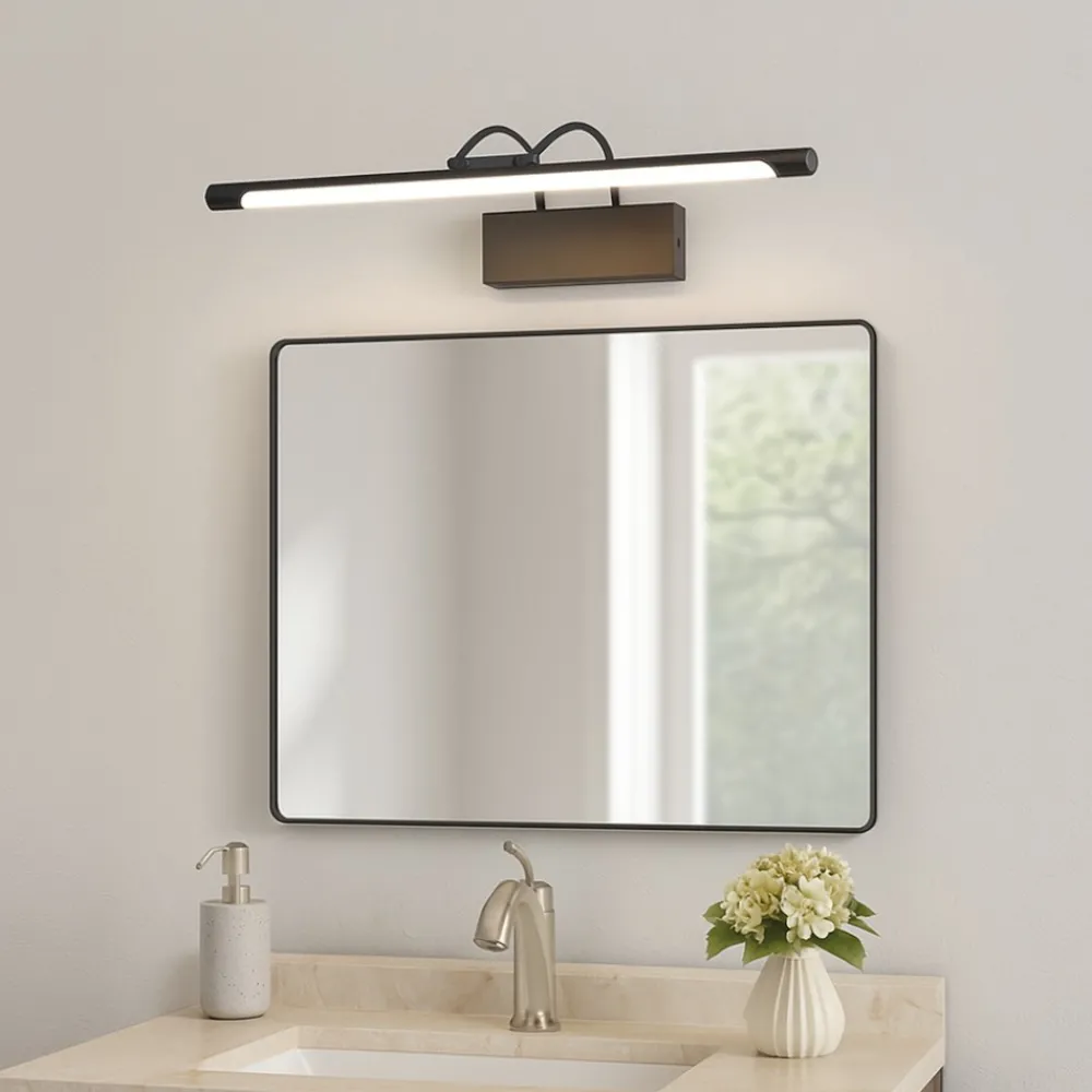 Applique Da Bagno-Maytoni finelli applique da bagno moderno per specchio nero led 3000k