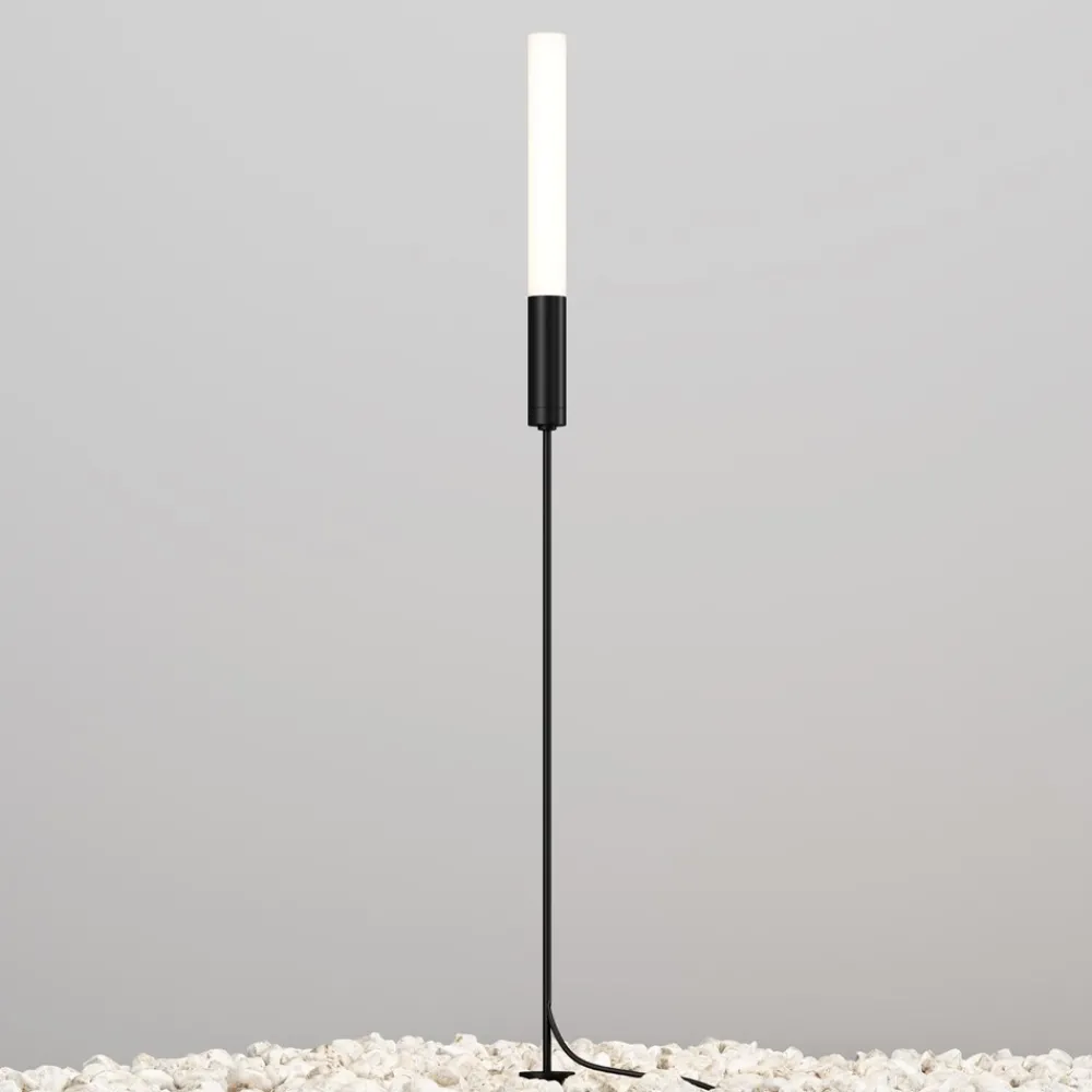 Lampioni Da Giardino-Maytoni flare lampione da giardino nero con picchetto led 3000k ip65