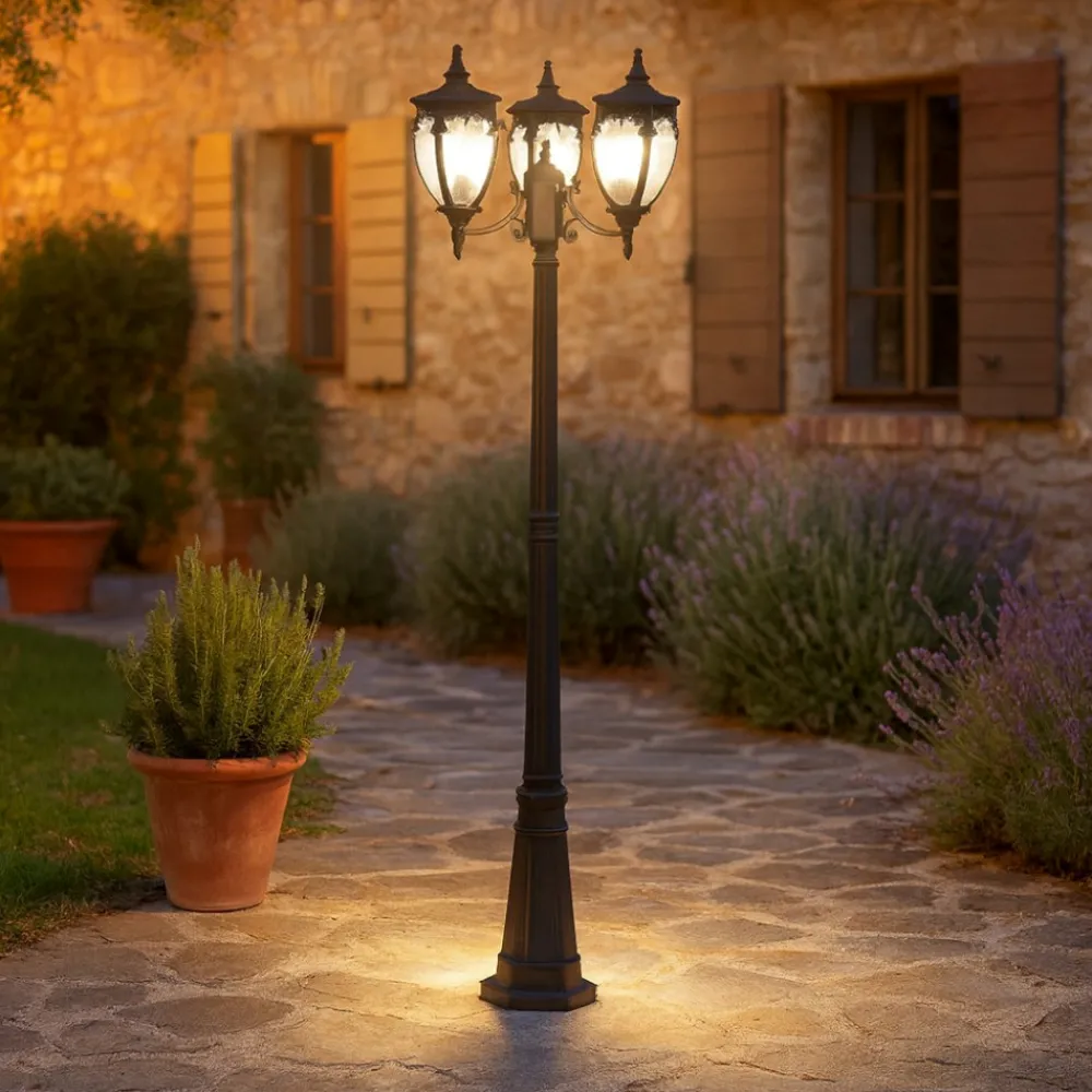 Lampioni Da Giardino-Maytoni fleur lampione alto da giardino ip44 design elegante