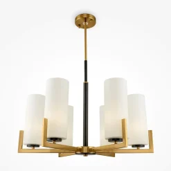 Lampadario Camera Da Letto-Maytoni fortano lampadario per camera da letto paralumi in vetro