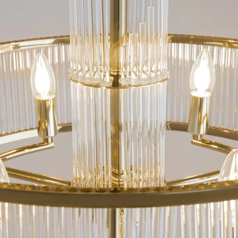 Lampadario Camera Da Letto-Maytoni frame lampadario per camera da letto in vetro lavorato con 6 luci