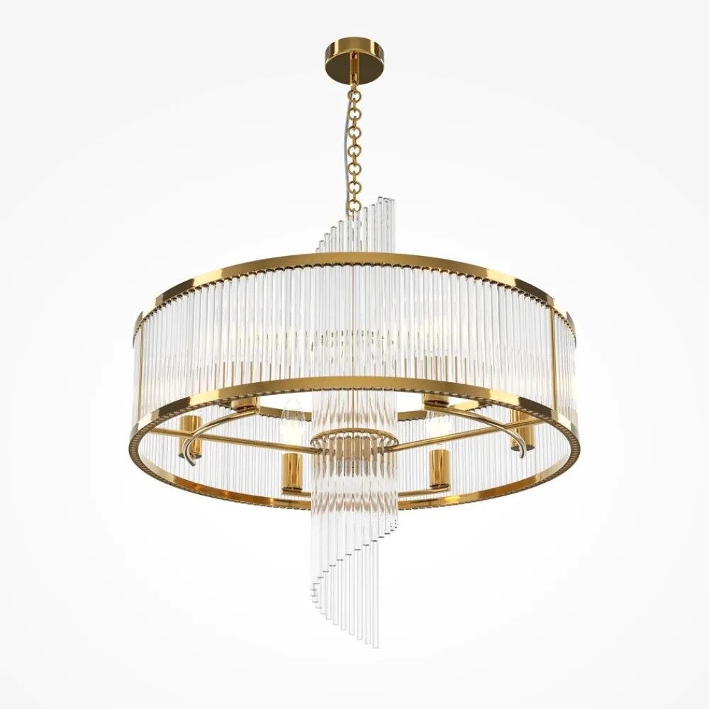 Lampadario Camera Da Letto-Maytoni frame lampadario per camera da letto in vetro lavorato con 6 luci