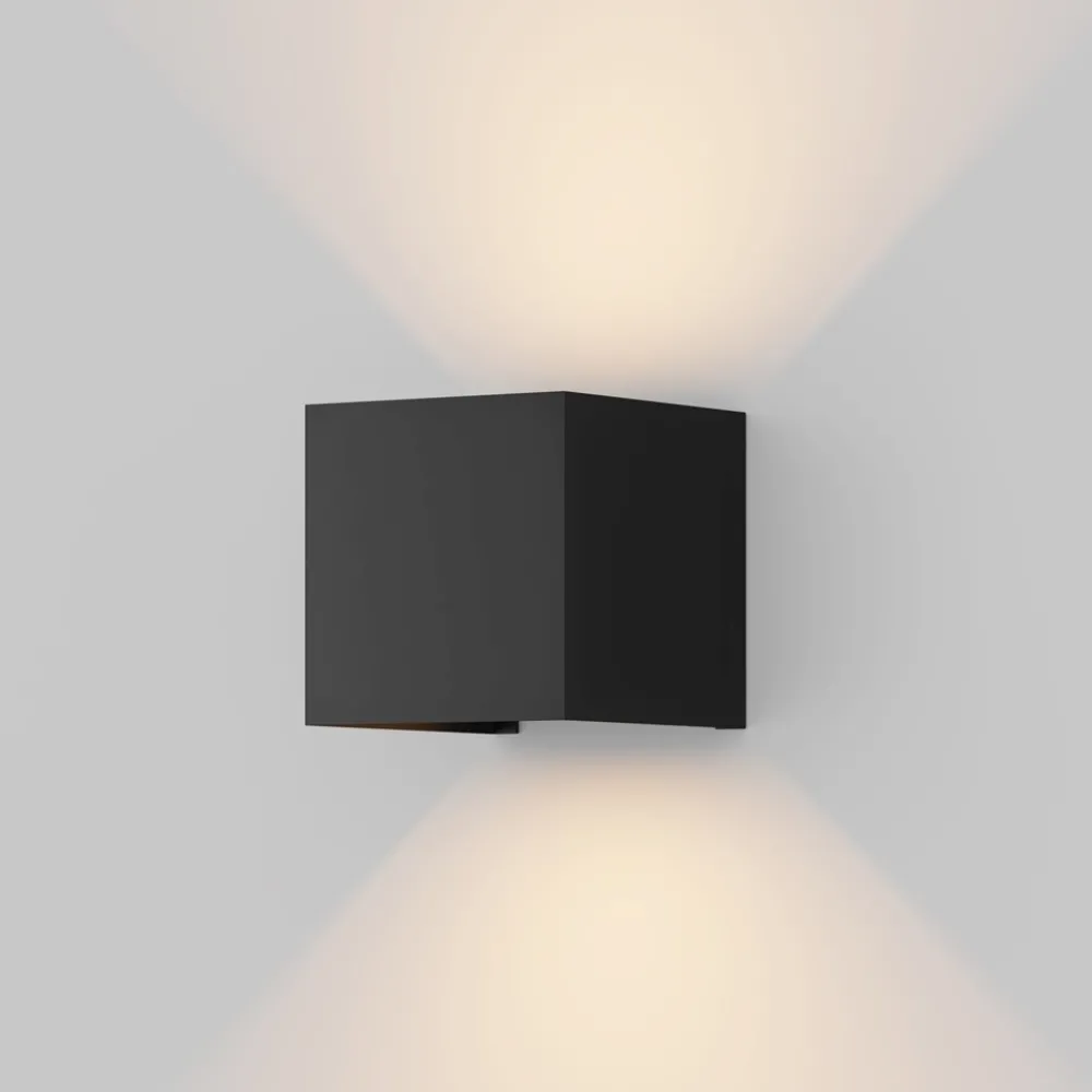 Applique Da Esterno-Maytoni fulton applique da esterno moderno cubico led 3000k ip54