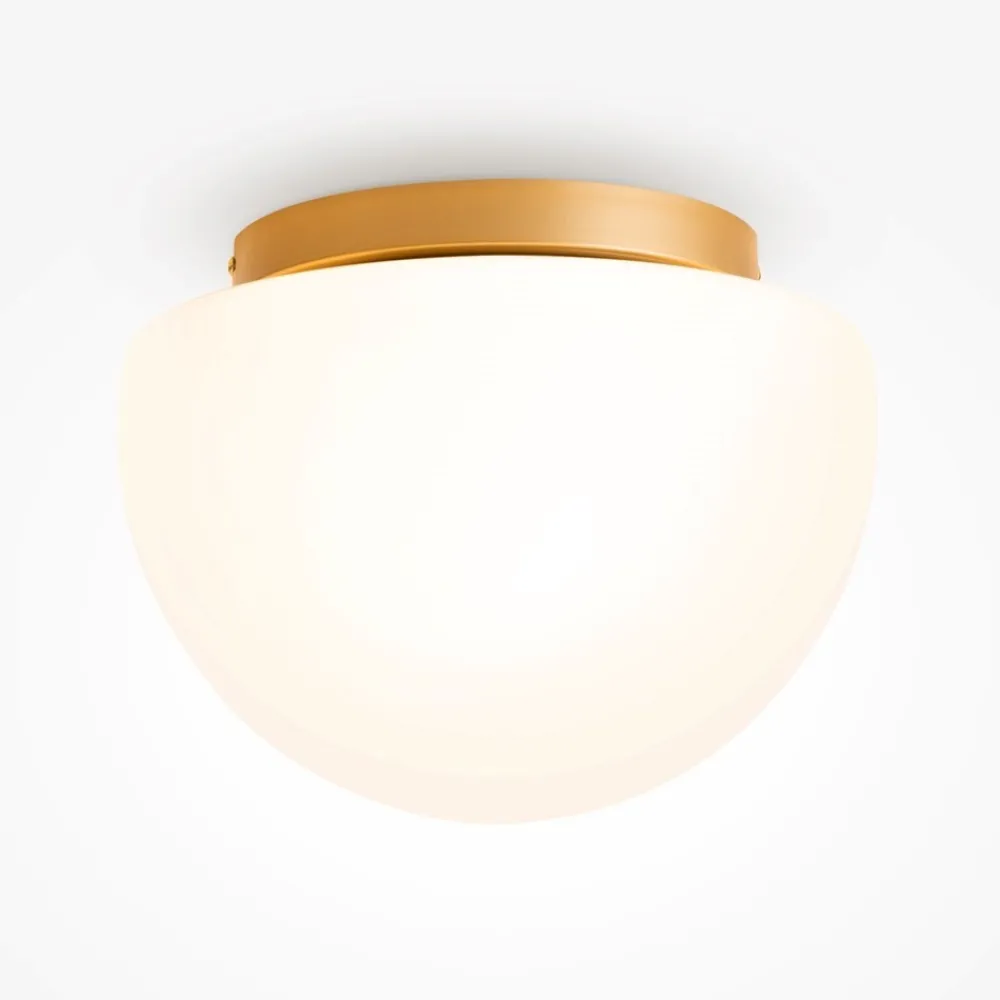 Plafoniere Moderne-Maytoni glassy plafoniera moderna bianca con portalampada in vetro