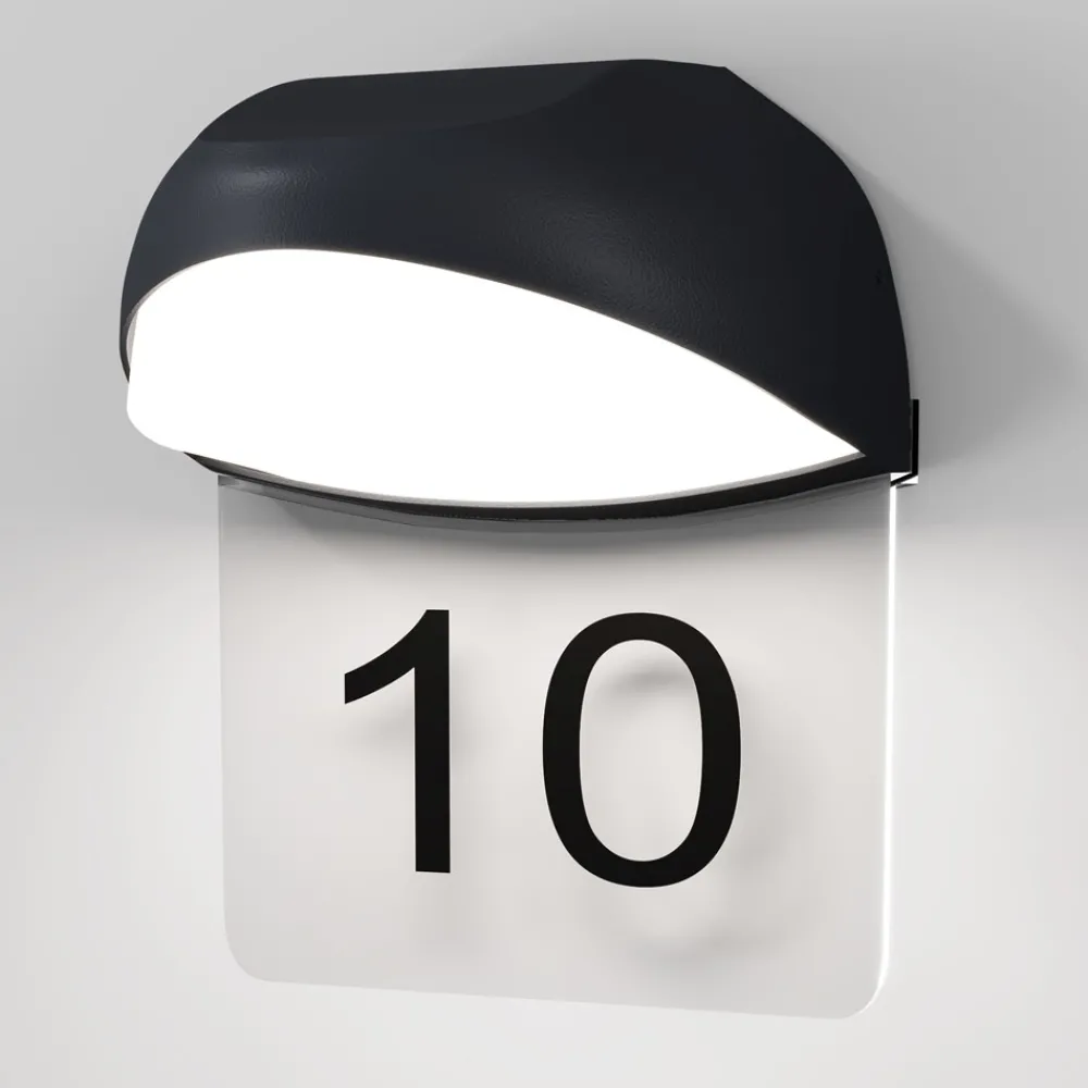 Applique Da Esterno-Maytoni gloss applique da esterno led 3000k ip65 targa segnaletica