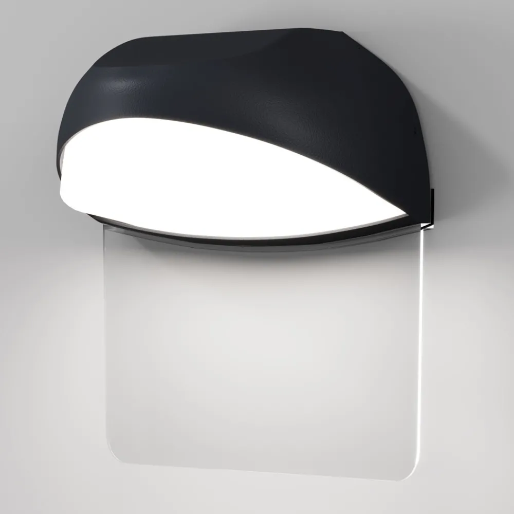 Applique Da Esterno-Maytoni gloss applique da esterno led 3000k ip65 targa segnaletica