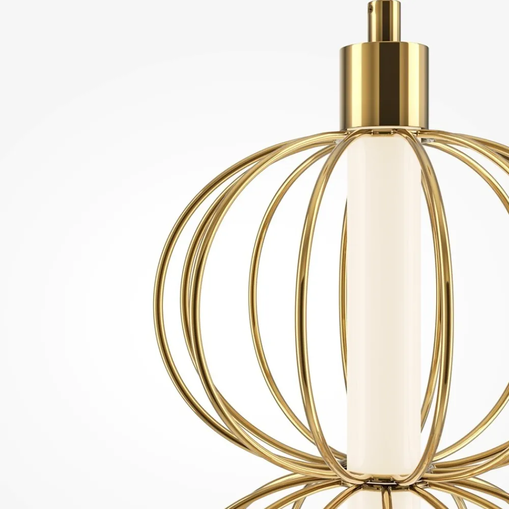 Lampade A Sospensione-Maytoni golden cage lampada a sospensione led 3000k design elegante