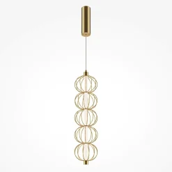 Lampade A Sospensione-Maytoni golden cage lampada a sospensione led 3000k design elegante
