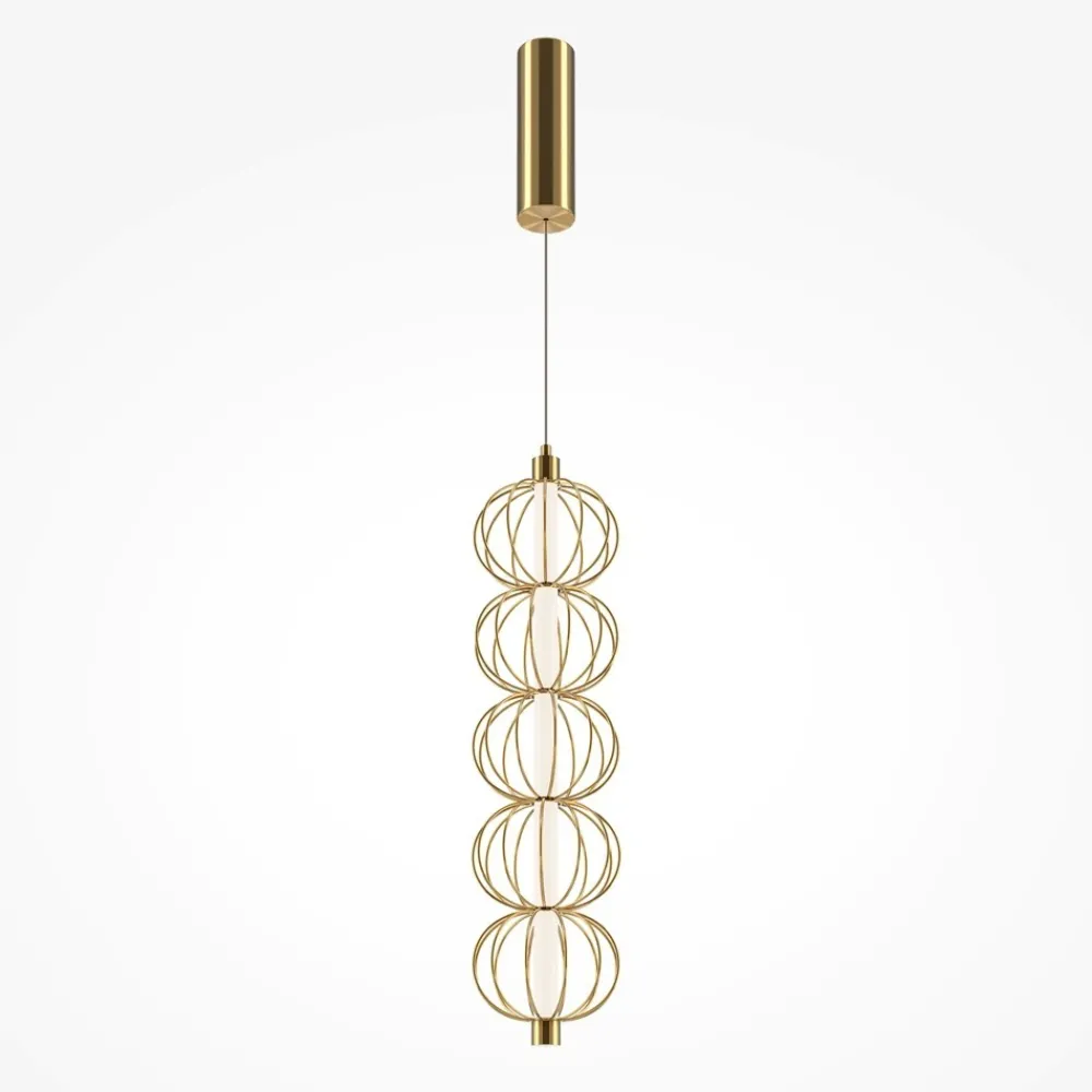 Lampade A Sospensione-Maytoni golden cage lampada a sospensione led 3000k design elegante