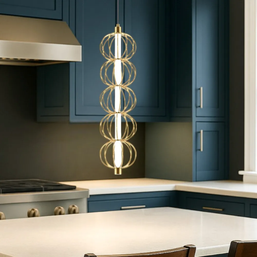 Lampade A Sospensione-Maytoni golden cage lampada a sospensione led 3000k design elegante