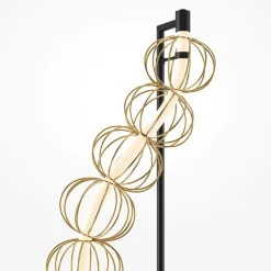 Lampade Da Terra-Maytoni golden cage lampada da terra oro led 3000k design originale per salotto