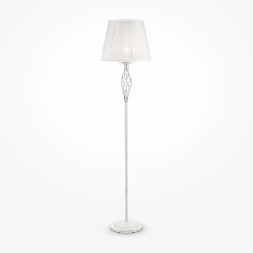 Lampade Da Terra-Maytoni grace lampada da terra classica bianca per camera da letto