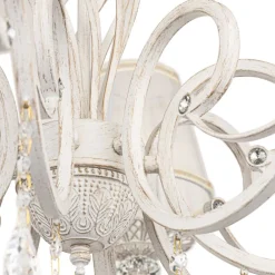 Lampadari Moderni-Maytoni grace lampadario per salone bianco anticato 8 luci