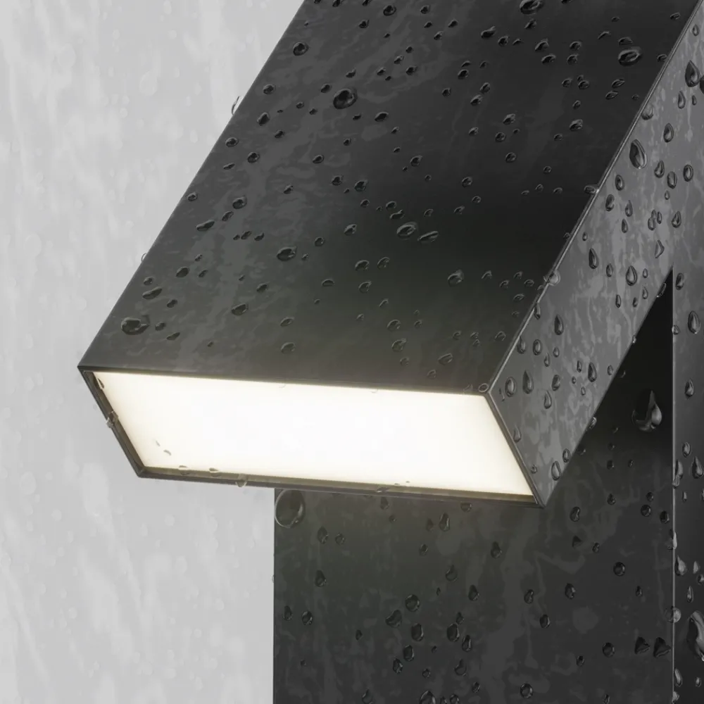 Lampioni Da Giardino-Maytoni guss lampione da giardino led 3000k ip65 nero moderno