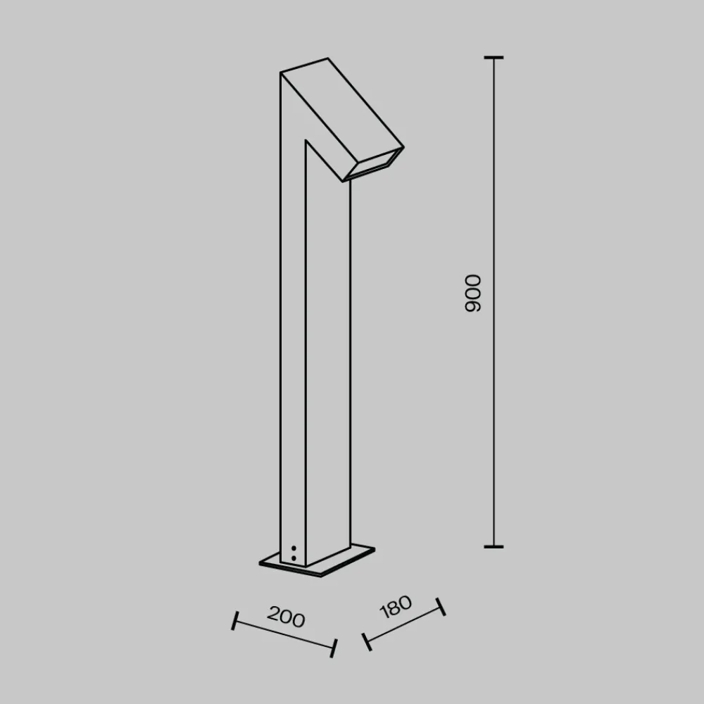 Lampioni Da Giardino-Maytoni guss lampione da giardino led 3000k ip65 nero moderno