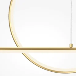 Lampadari Cucina-Maytoni halo lampadario cucina led da 2600k a 3500k colore oro