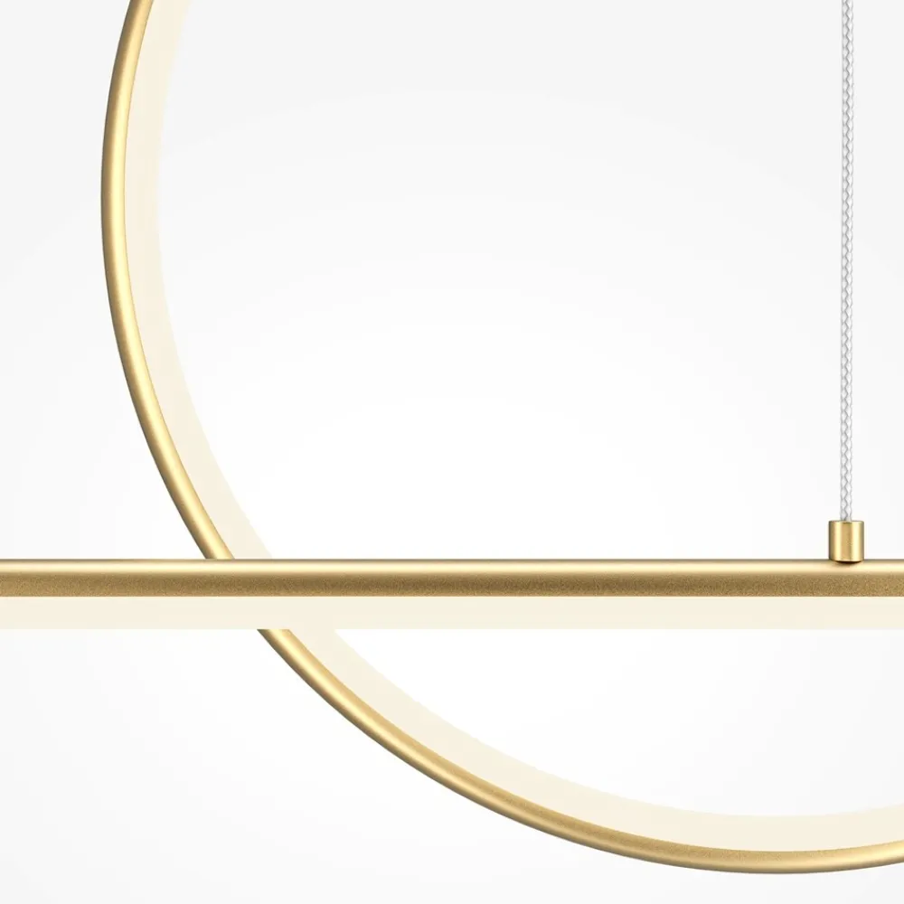 Lampadari Cucina-Maytoni halo lampadario cucina led da 2600k a 3500k colore oro