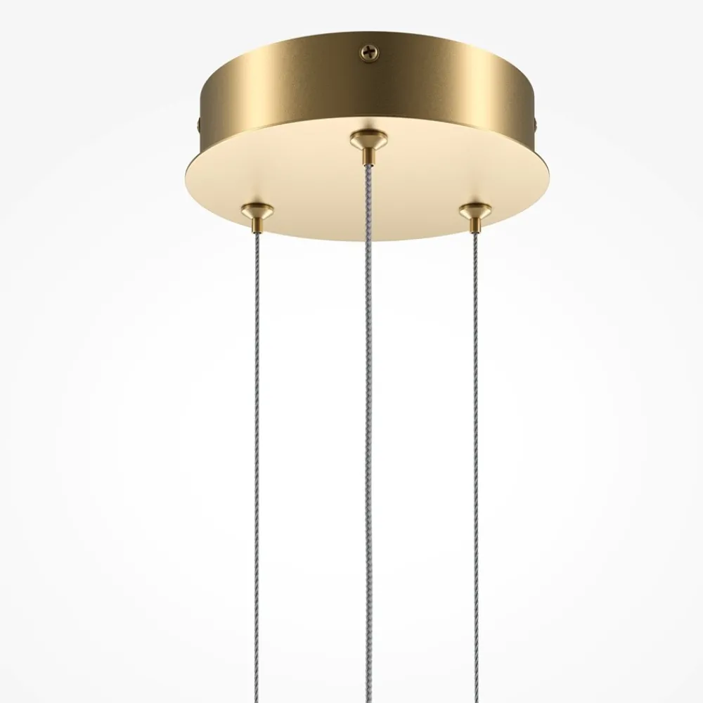 Lampadari Cucina-Maytoni halo lampadario cucina led da 2600k a 3500k colore oro