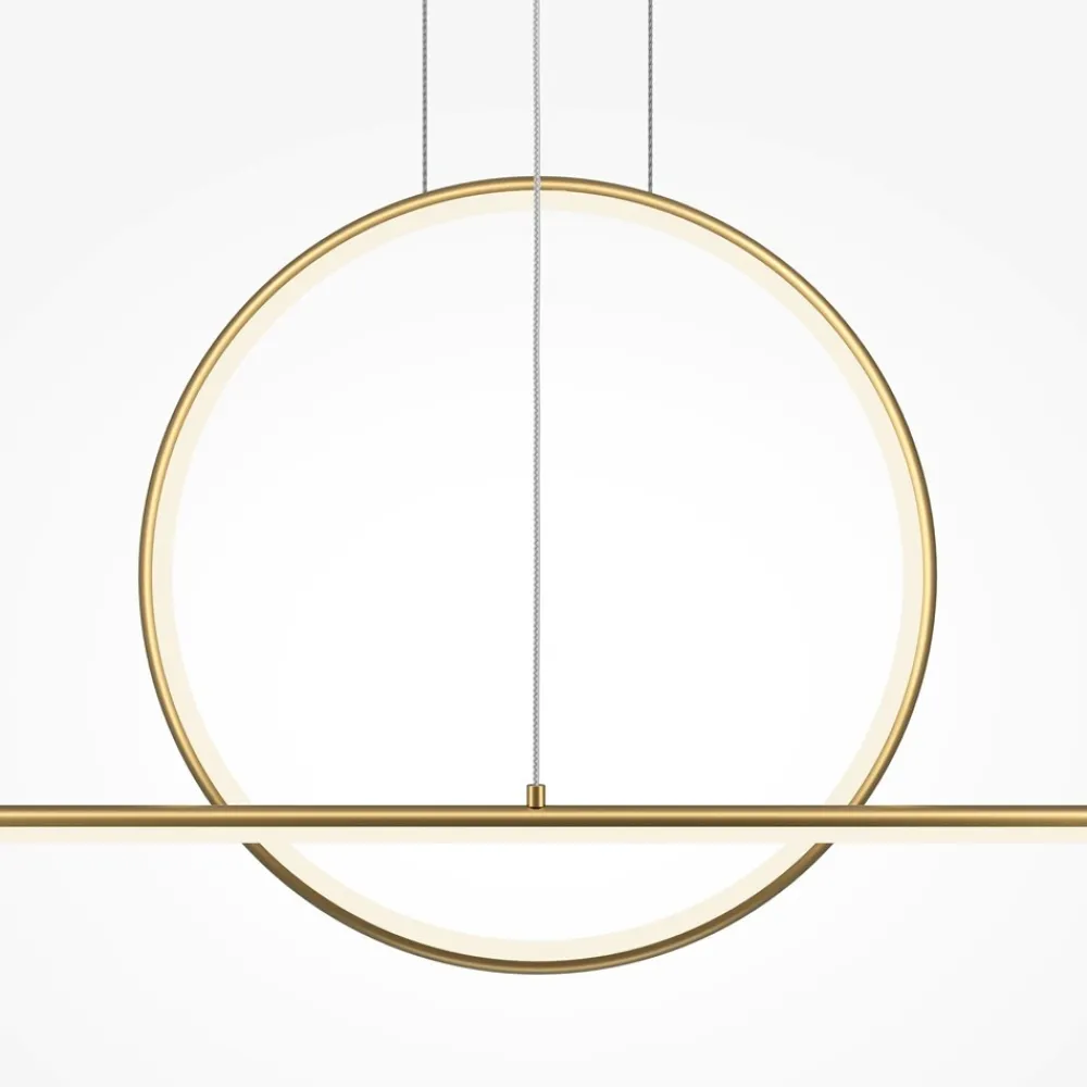 Lampadari Cucina-Maytoni halo lampadario cucina led da 2600k a 3500k colore oro