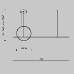 Lampadari Cucina-Maytoni halo lampadario da cucina led 40w da 3000k a 4000k moderno