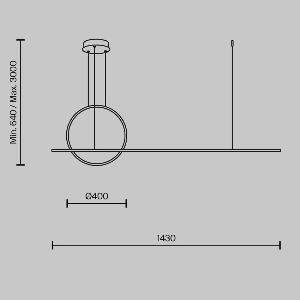 Lampadari Cucina-Maytoni halo lampadario da cucina led 40w da 3000k a 4000k moderno