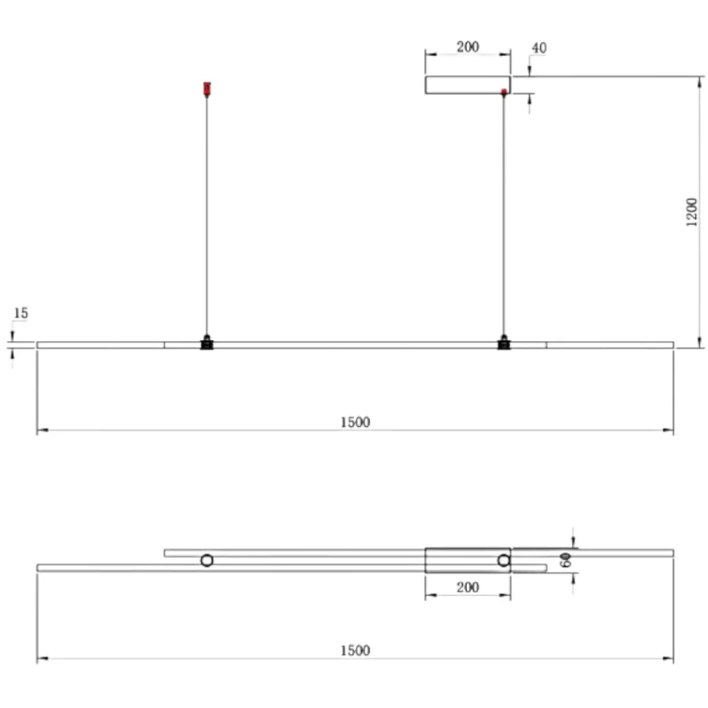 Lampadari Cucina-Maytoni halo lampadario led 48w 4000k per tavolo da cucina